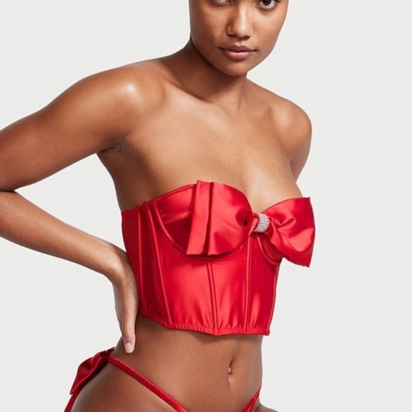 New! Victoria Secret DREAM ANGELS Cupped Bow Bra Top lipstick nwt 14370 - Picture 10 of 12